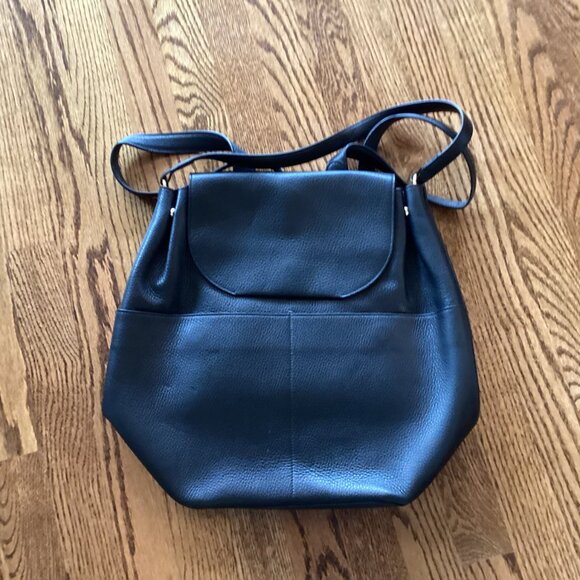 Cuyana Black Leather Backpack main image 4